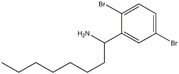 1-(2,5-dibromophenyl)octan-1-amine,,结构式