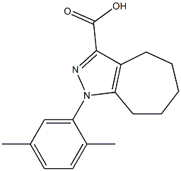 1-(2,5-dimethylphenyl)-1,4,5,6,7,8-hexahydrocyclohepta[c]pyrazole-3-carboxylic acid Structure