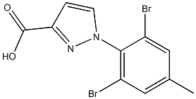 1-(2,6-dibromo-4-methylphenyl)-1H-pyrazole-3-carboxylic acid 结构式