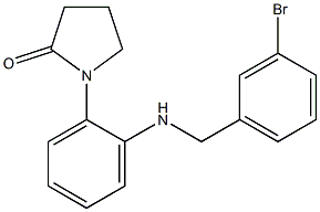 1-(2-{[(3-bromophenyl)methyl]amino}phenyl)pyrrolidin-2-one Struktur