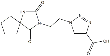 1-(2-{2,4-dioxo-1,3-diazaspiro[4.4]nonan-3-yl}ethyl)-1H-1,2,3-triazole-4-carboxylic acid Structure