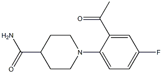 1-(2-acetyl-4-fluorophenyl)piperidine-4-carboxamide,,结构式