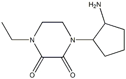 1-(2-aminocyclopentyl)-4-ethylpiperazine-2,3-dione,,结构式