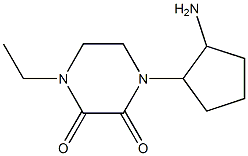 1-(2-aminocyclopentyl)-4-ethylpiperazine-2,3-dione Struktur