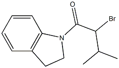 1-(2-bromo-3-methylbutanoyl)indoline 化学構造式