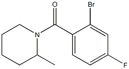 1-(2-bromo-4-fluorobenzoyl)-2-methylpiperidine Struktur