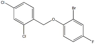 1-(2-bromo-4-fluorophenoxymethyl)-2,4-dichlorobenzene 化学構造式