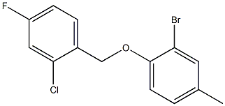 1-(2-bromo-4-methylphenoxymethyl)-2-chloro-4-fluorobenzene 化学構造式