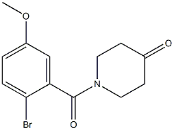 1-(2-bromo-5-methoxybenzoyl)piperidin-4-one Structure