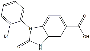 1-(2-bromophenyl)-2-oxo-2,3-dihydro-1H-1,3-benzodiazole-5-carboxylic acid 结构式