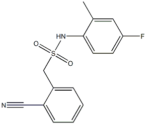 1-(2-cyanophenyl)-N-(4-fluoro-2-methylphenyl)methanesulfonamide,,结构式