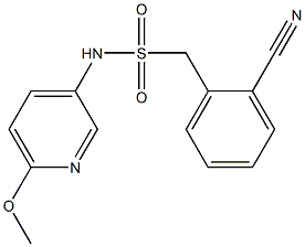 1-(2-cyanophenyl)-N-(6-methoxypyridin-3-yl)methanesulfonamide,,结构式