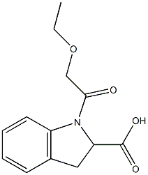 1-(2-ethoxyacetyl)-2,3-dihydro-1H-indole-2-carboxylic acid Structure