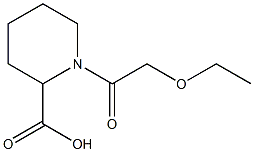 1-(2-ethoxyacetyl)piperidine-2-carboxylic acid 化学構造式