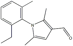 1-(2-ethyl-6-methylphenyl)-2,5-dimethyl-1H-pyrrole-3-carbaldehyde,,结构式