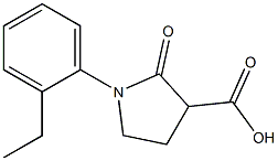1-(2-ethylphenyl)-2-oxopyrrolidine-3-carboxylic acid Structure