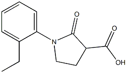 1-(2-ethylphenyl)-2-oxopyrrolidine-3-carboxylic acid Struktur