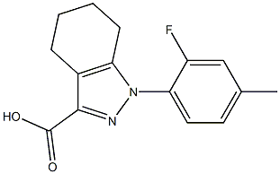 1-(2-fluoro-4-methylphenyl)-4,5,6,7-tetrahydro-1H-indazole-3-carboxylic acid 化学構造式