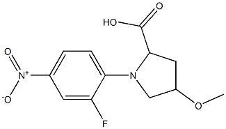 1-(2-fluoro-4-nitrophenyl)-4-methoxypyrrolidine-2-carboxylic acid