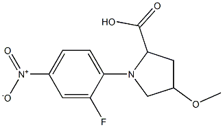  1-(2-fluoro-4-nitrophenyl)-4-methoxypyrrolidine-2-carboxylic acid