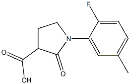 1-(2-fluoro-5-methylphenyl)-2-oxopyrrolidine-3-carboxylic acid Struktur