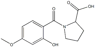  1-(2-hydroxy-4-methoxybenzoyl)pyrrolidine-2-carboxylic acid