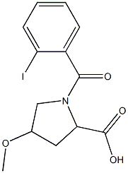 1-(2-iodobenzoyl)-4-methoxypyrrolidine-2-carboxylic acid,,结构式