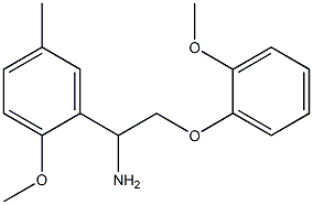 1-(2-methoxy-5-methylphenyl)-2-(2-methoxyphenoxy)ethanamine Structure