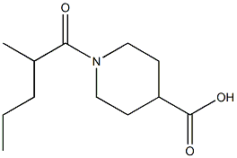 1-(2-methylpentanoyl)piperidine-4-carboxylic acid,,结构式