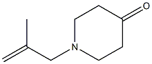 1-(2-methylprop-2-enyl)piperidin-4-one Struktur