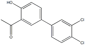 1-(3',4'-dichloro-4-hydroxy-1,1'-biphenyl-3-yl)ethanone 化学構造式