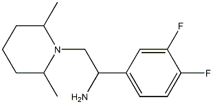 1-(3,4-difluorophenyl)-2-(2,6-dimethylpiperidin-1-yl)ethanamine Structure