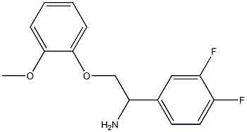 1-(3,4-difluorophenyl)-2-(2-methoxyphenoxy)ethanamine 化学構造式