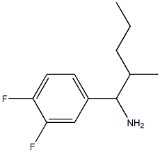 1-(3,4-difluorophenyl)-2-methylpentan-1-amine 结构式