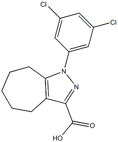 1-(3,5-dichlorophenyl)-1,4,5,6,7,8-hexahydrocyclohepta[c]pyrazole-3-carboxylic acid Structure