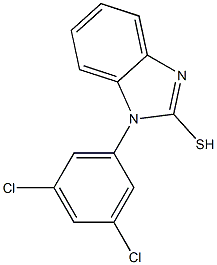 1-(3,5-dichlorophenyl)-1H-1,3-benzodiazole-2-thiol 化学構造式