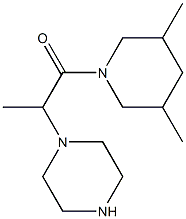 1-(3,5-dimethylpiperidin-1-yl)-2-(piperazin-1-yl)propan-1-one,,结构式