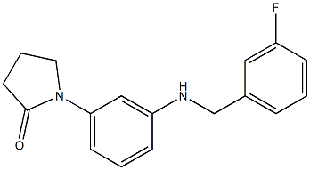 1-(3-{[(3-fluorophenyl)methyl]amino}phenyl)pyrrolidin-2-one,,结构式