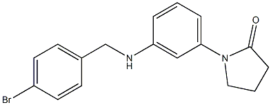 1-(3-{[(4-bromophenyl)methyl]amino}phenyl)pyrrolidin-2-one Structure