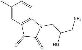 1-(3-amino-2-hydroxypropyl)-5-methyl-2,3-dihydro-1H-indole-2,3-dione Structure