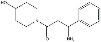 1-(3-amino-3-phenylpropanoyl)piperidin-4-ol 化学構造式