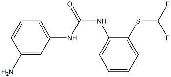 1-(3-aminophenyl)-3-{2-[(difluoromethyl)sulfanyl]phenyl}urea Structure