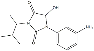 1-(3-aminophenyl)-5-hydroxy-3-(3-methylbutan-2-yl)imidazolidine-2,4-dione Structure