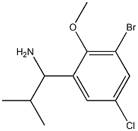 1-(3-bromo-5-chloro-2-methoxyphenyl)-2-methylpropan-1-amine Structure