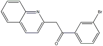 3′-ブロモ-α-(2-キノリニル)アセトフェノン 化学構造式