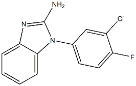 1-(3-chloro-4-fluorophenyl)-1H-1,3-benzodiazol-2-amine,,结构式