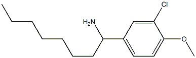 1-(3-chloro-4-methoxyphenyl)octan-1-amine,,结构式