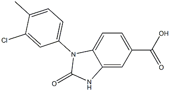 1-(3-chloro-4-methylphenyl)-2-oxo-2,3-dihydro-1H-1,3-benzodiazole-5-carboxylic acid Structure