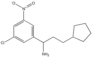 1-(3-chloro-5-nitrophenyl)-3-cyclopentylpropan-1-amine