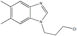 1-(3-chloropropyl)-5,6-dimethyl-1H-1,3-benzodiazole Struktur